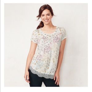 Women’s LC Lauren Conrad Lace-trim Top